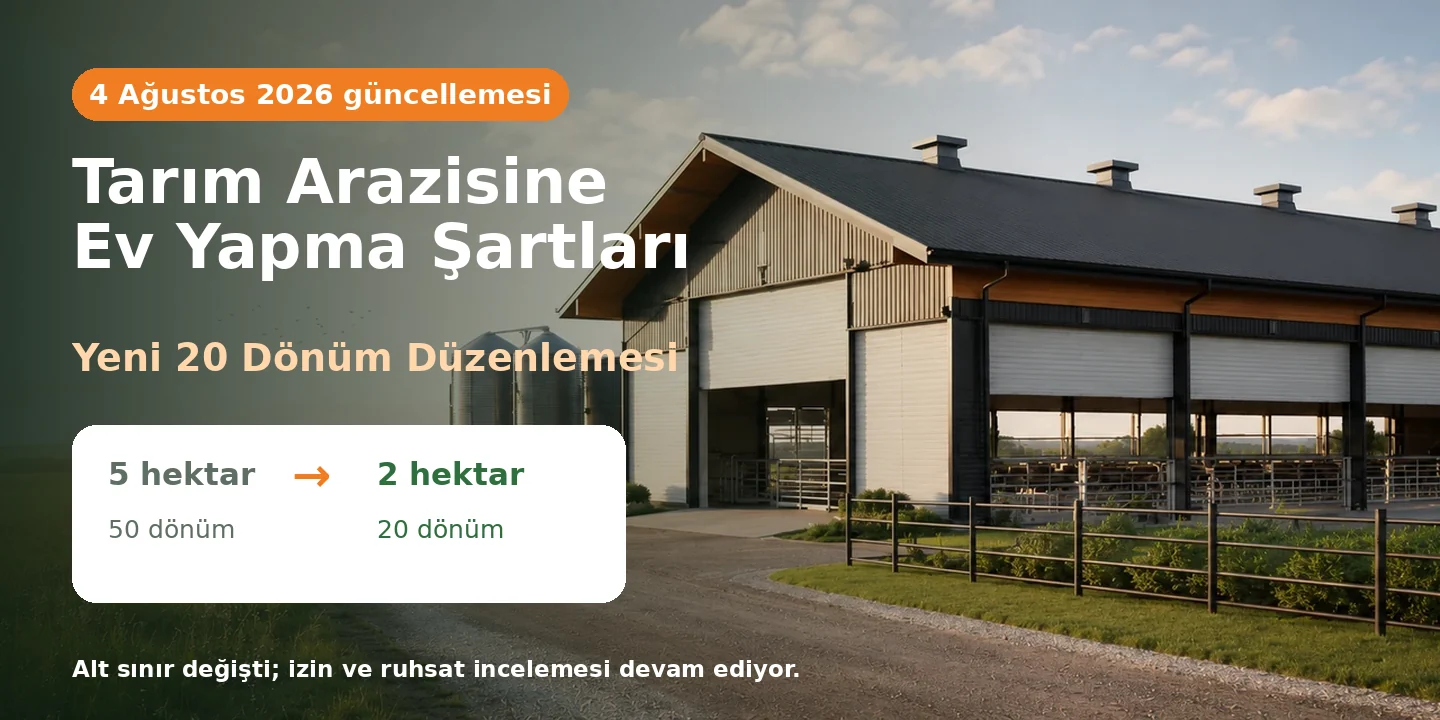 Tarım arazisinde tiny house ve kırsal konaklama kararı için parsel değerlendirmesi
