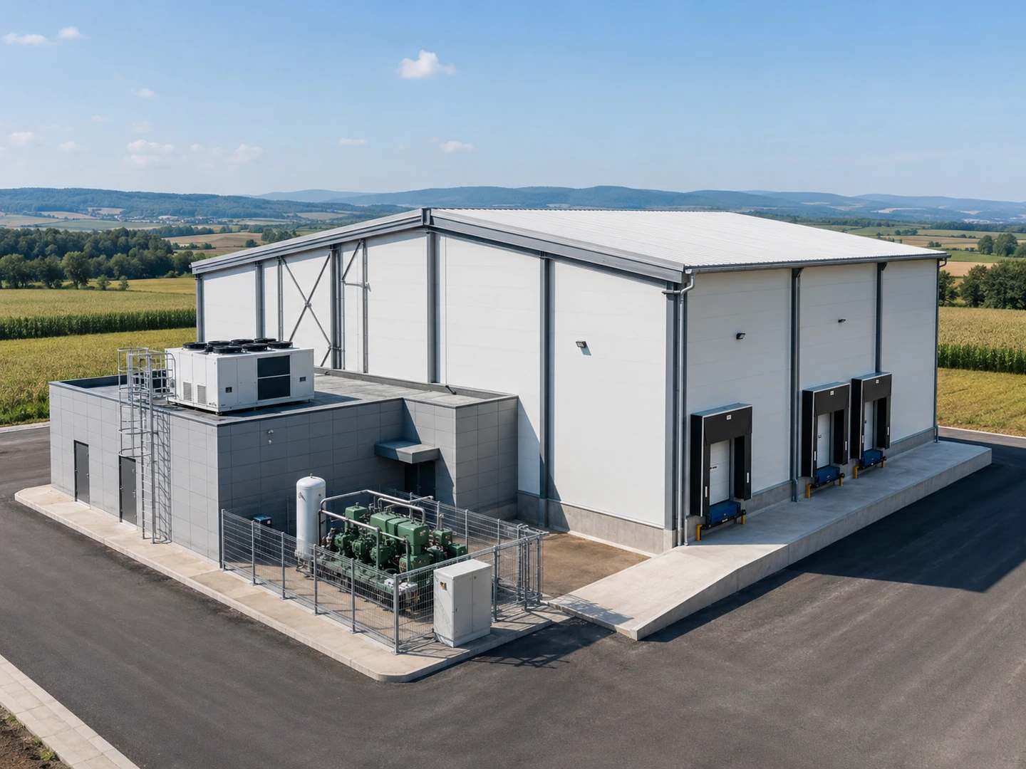 Soğuk hava deposu için modern kırsal yapı ve teknik bina planlama yaklaşımı